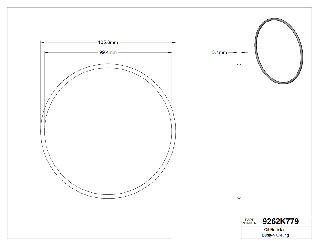 Technical drawing - 9262K779